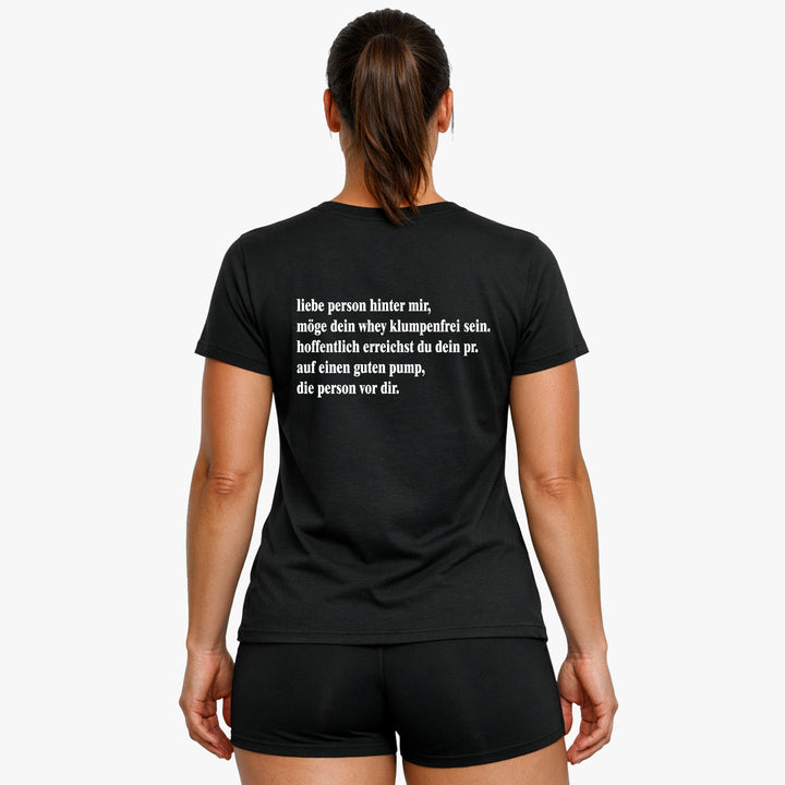 Person hinter mir (Backprint) Shirt