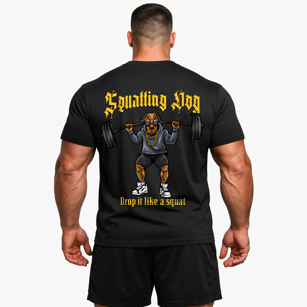 Squatting dog (Backprint) Shirt