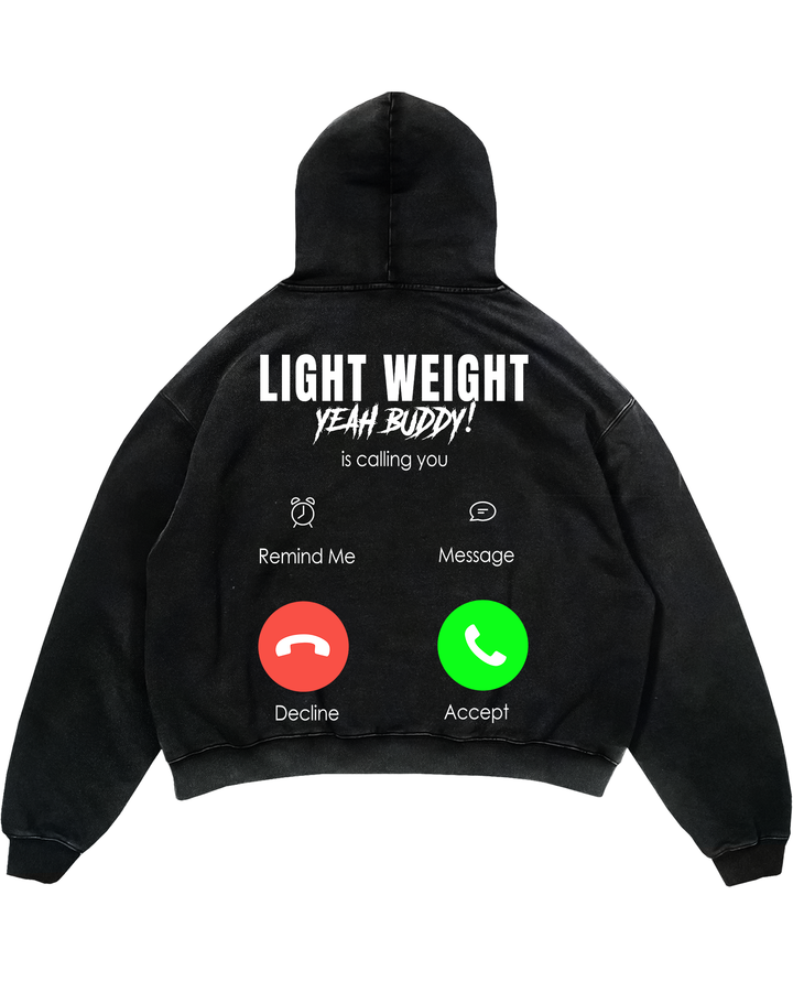 Light weight calling (backprint) Oversized Hoodie